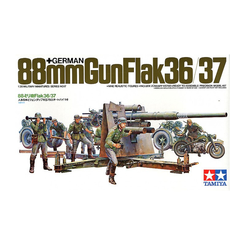 CAÑON ANTIAEREO FLAK 36/37 (88 mm) Y DOTACION CAÑON ANTIAEREO FLAK 36/37 (88 mm) Y DOTACION