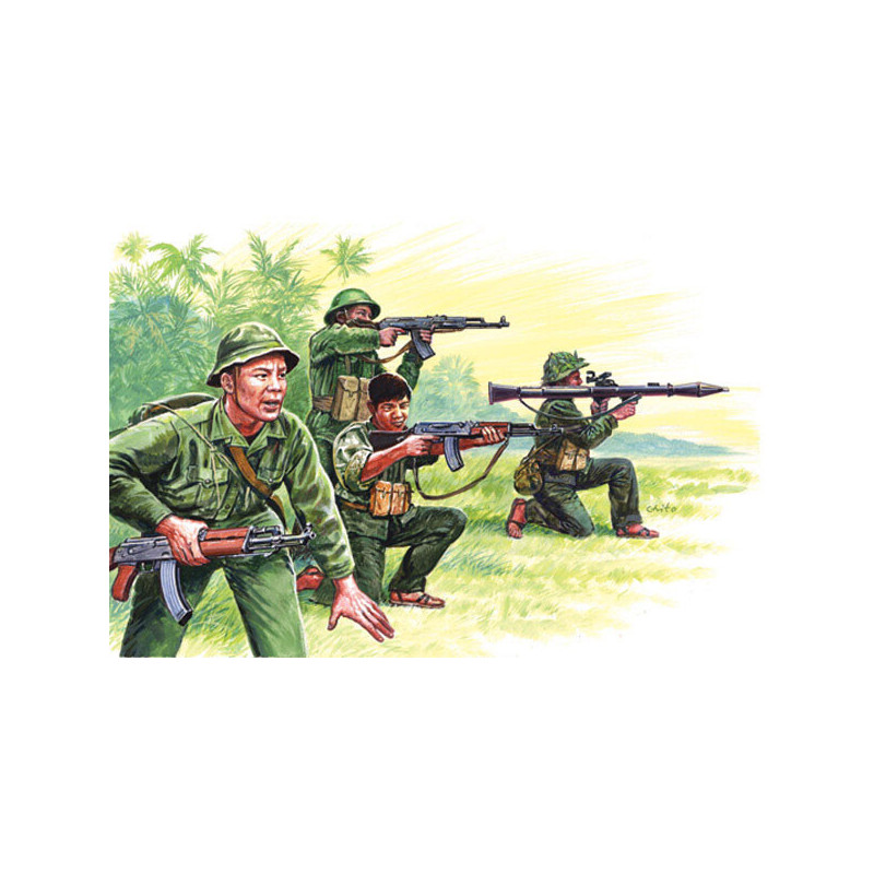 INFANTERIA VIETCONG Y EJERCITO VIETNAM ESCALA 1/72 50 MINIATURAS