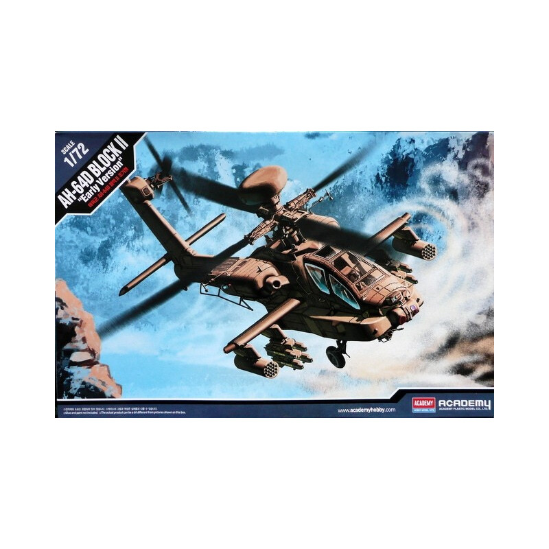 HUGHES AH-64 D APACHE BLOCK II -Escala 1/72- Academy 12514 HUGHES AH-64 D APACHE BLOCK II -Escala 1/72- Academy 12514