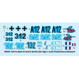 CARRO DE COMBATE Sd.Kfz. 181 Ausf.E (Late) TIGER I -Escala 1/35- Trumpeter 09540