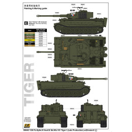 CARRO DE COMBATE Sd.Kfz. 181 Ausf.E (Late) TIGER I -Escala 1/35- Trumpeter 09540