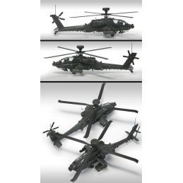 BOEING AH-64D APACHE BRITISH ARMY AFGHANISTAN - ESCALA 1/72 - ACADEMY 12537