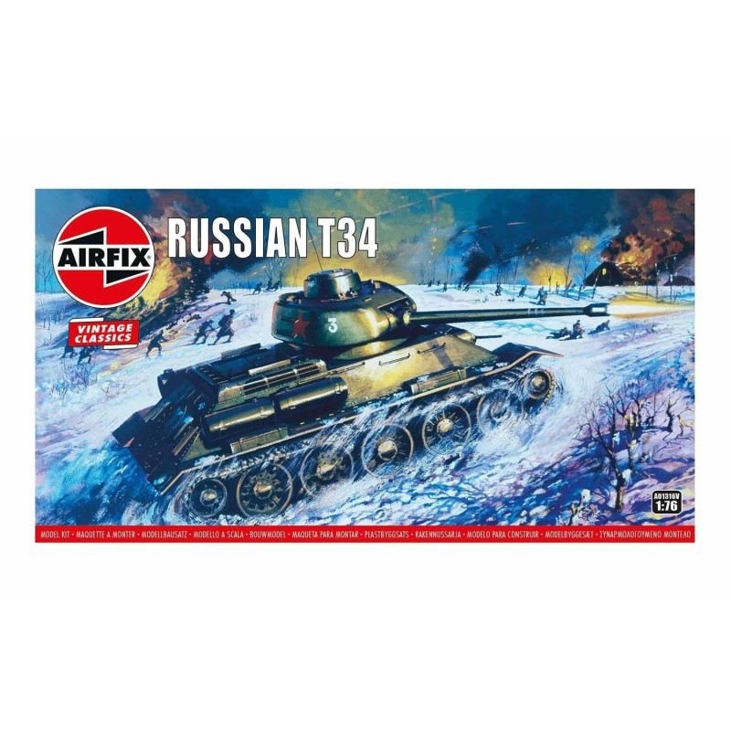 CARRO DE COMBATE T-34/85 Vintage Classics -Escala 1/76- AIRFIX 01316V CARRO DE COMBATE T-34/85 Vintage Classics -Escala 1/76- AIRFIX 01316V