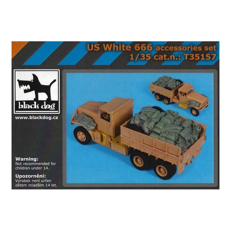 SET ACCESORIOS CAMION WHITE 666 -1/35- BLACK DOG T35157 SET ACCESORIOS CAMION WHITE 666 -1/35- BLACK DOG T35157