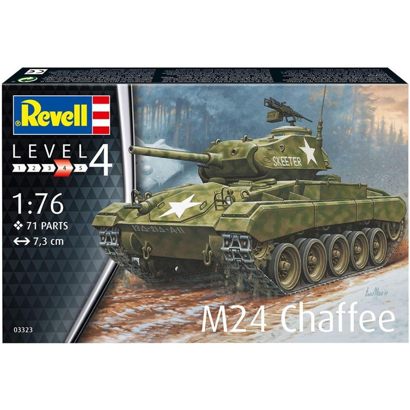 CARRO DE COMBATE M-24 CHAFFE -Escala 1/76- Revell 03323 CARRO DE COMBATE M-24 CHAFFE -Escala 1/76- Revell 03323