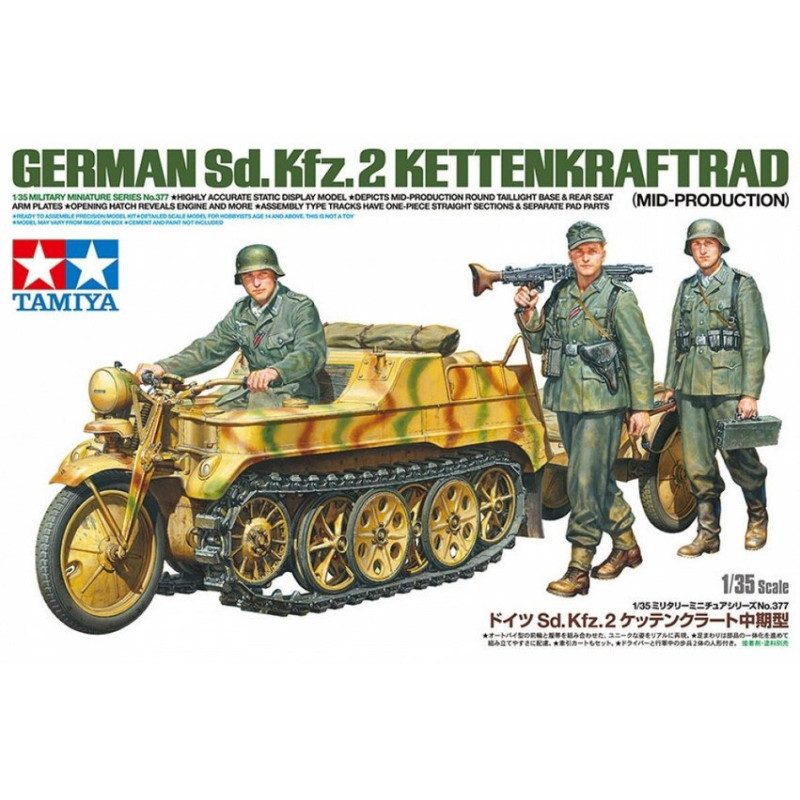 MOTO ORUGA Sd.Kfz. 2 KETTENKRAFTRAD -Escala 1/35- Tamiya 35377 MOTO ORUGA Sd.Kfz. 2 KETTENKRAFTRAD -Escala 1/35- Tamiya 35377