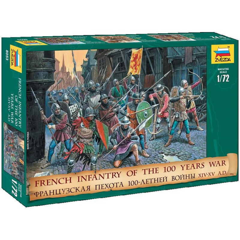 GUERREROS Y CABALEROS FRANCESA (Guerra de los 100 años) -Escala 1/72- Zvezda 8053