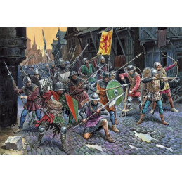 GUERREROS Y CABALEROS FRANCESA (Guerra de los 100 años) -Escala 1/72- Zvezda 8053