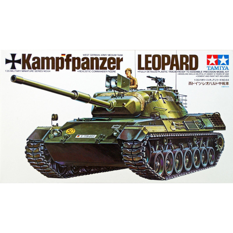 CARRO DE COMBATE LEOPARD 1 - ESCALA 1/35 - TAMIYA 35064 CARRO DE COMBATE LEOPARD 1 - ESCALA 1/35 - TAMIYA 35064