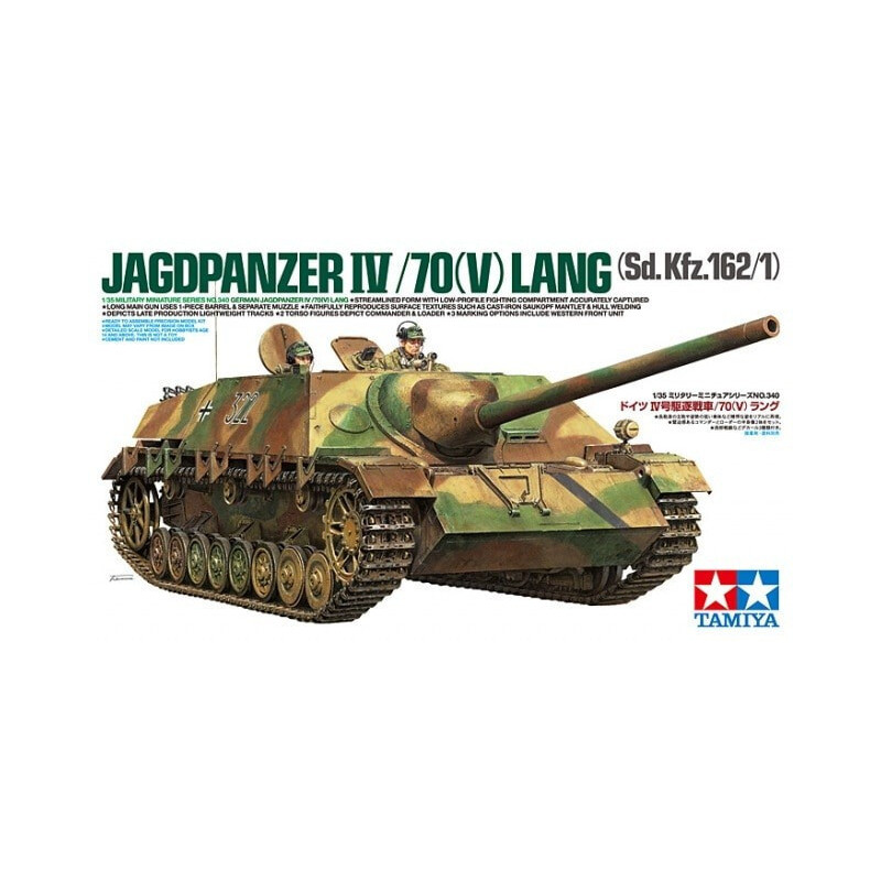 CAZA CARROS SD.KFZ. 162 JAGDPANZER IV/70(V) LANG -Escala 1/35- Tamiya 35340 CAZA CARROS SD.KFZ. 162 JAGDPANZER IV/70(V) LANG -Escala 1/35- Tamiya 35340