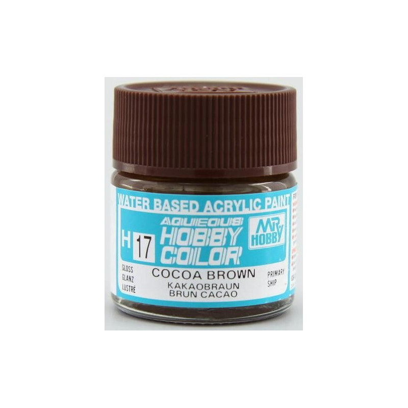 PINTURA AQUEOUS MARRON CACAO BRILLANTE (10 ml) - Mr Color / Gunze Sangyo H-17 PINTURA AQUEOUS MARRON CACAO BRILLANTE (10 ml) - Mr Color / Gunze Sangyo H-17