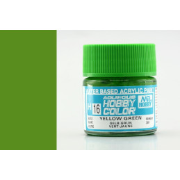 PINTURA AQUEOUS VERDE AMARILLENTO BRILLANTE (10 ml) - Mr Color / Gunze Sangyo H-16 PINTURA AQUEOUS VERDE AMARILLENTO BRILLANTE (10 ml) - Mr Color / Gunze Sangyo H-16
