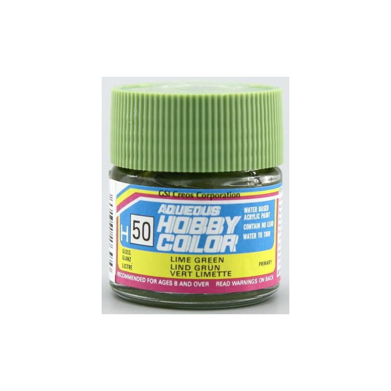 PINTURA AQUEOUS VERDE LIMA BRILLANTE (10 ml) - Mr Color / Gunze Sangyo H-050 PINTURA AQUEOUS VERDE LIMA BRILLANTE (10 ml) - Mr Color / Gunze Sangyo H-050