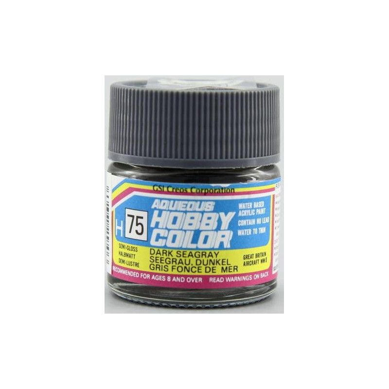 PINTURA AQUEOUS GRIS MARINO OSCURO SATINADO (10 ml) - Mr Color / Gunze Sangyo H-075 PINTURA AQUEOUS GRIS MARINO OSCURO SATINADO (10 ml) - Mr Color / Gunze Sangyo H-075