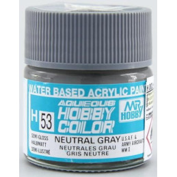 PINTURA AQUEOUS GRIS NEUTRAL SATINADO (10 ml) - Mr Color / Gunze Sangyo H-053
