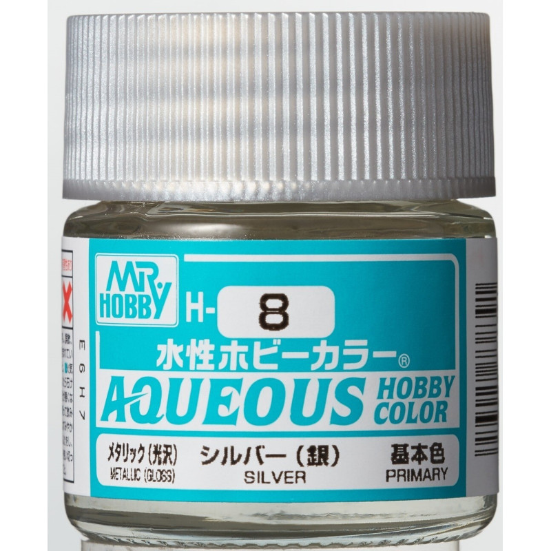 PINTURA AQUEOUS PLATA METALIZADA (10 ml) - Mr Color / Gunze Sangyo H-008 PINTURA AQUEOUS PLATA METALIZADA (10 ml) - Mr Color / Gunze Sangyo H-008