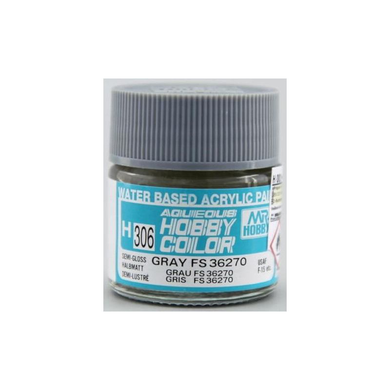 PINTURA AQUEOUS GRIS SATINADO FS 36270 (10 ml) - Mr Color / Gunze Sangyo H-306 PINTURA AQUEOUS GRIS SATINADO FS 36270 (10 ml) - Mr Color / Gunze Sangyo H-306