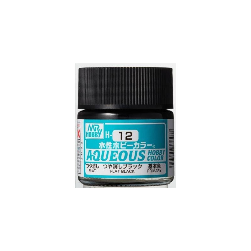PINTURA AQUEOUS NEGRO MATE (10 ml) - Mr Color / Gunze Sangyo H-12 PINTURA AQUEOUS NEGRO MATE (10 ml) - Mr Color / Gunze Sangyo H-12