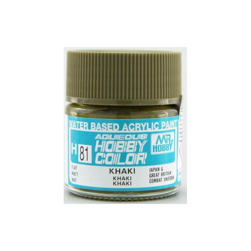 PINTURA AQUEOUS KHAKI MATE (10 ml) - Mr Color / Gunze Sangyo H-081 PINTURA AQUEOUS KHAKI MATE (10 ml) - Mr Color / Gunze Sangyo H-081