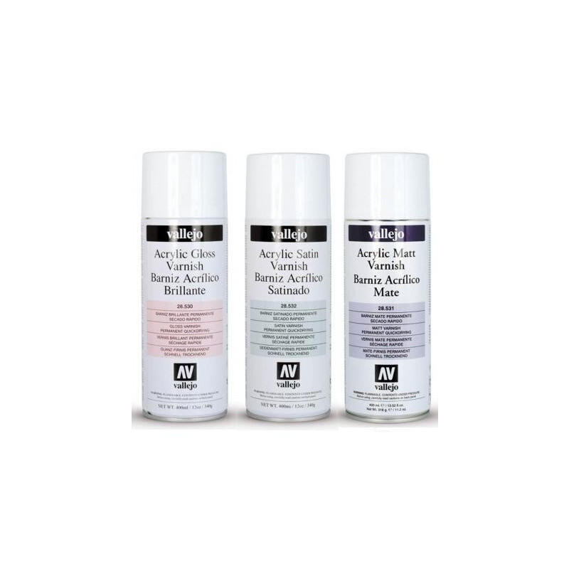 Barnices en spray mate, brillante y satinado Barnices en spray mate, brillante y satinado