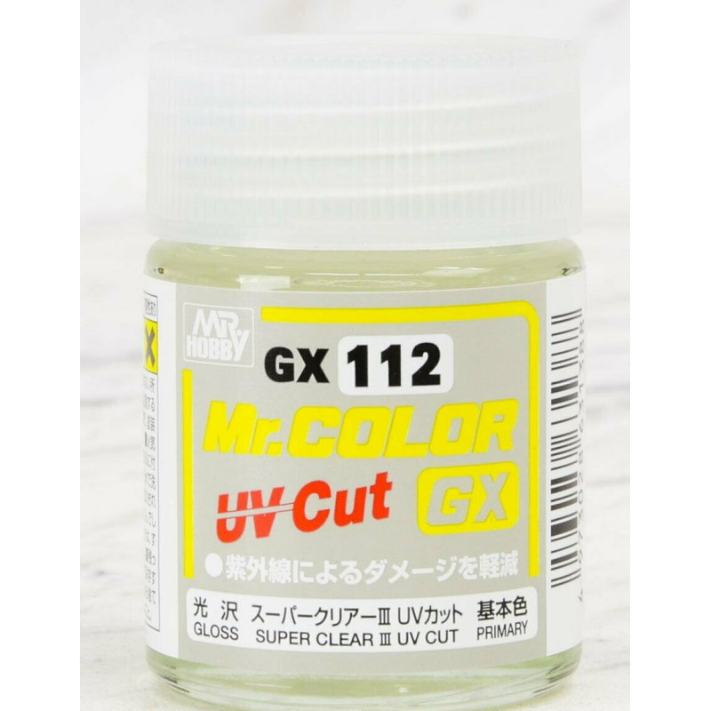 COLOR ACRILICO SUPER CLEAR III UV MATE (18 ml) - Mr. Color GX112 COLOR ACRILICO SUPER CLEAR III UV MATE (18 ml) - Mr. Color GX112