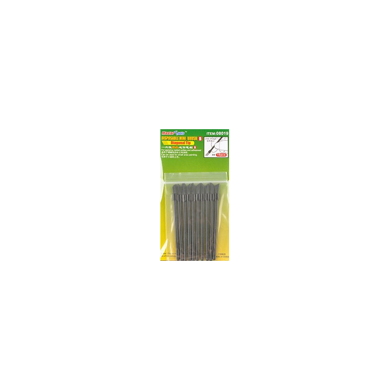 SET PINCELES PLANOS DIAGONAL DESECHABLES (10 unidades) - SET PINCELES PLANOS DIAGONAL DESECHABLES (10 unidades) -