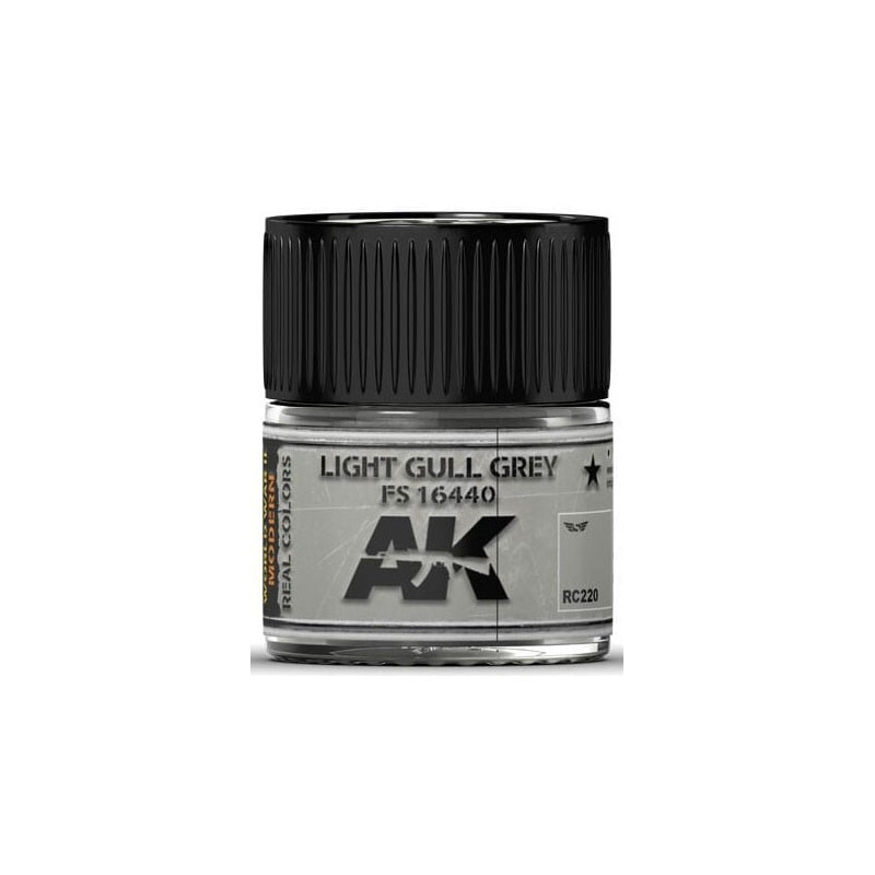 PINTURA REAL COLORS LIGHT GULL GREY FS16440 (10 ml) - AK Interactive RC220 PINTURA REAL COLORS LIGHT GULL GREY FS16440 (10 ml) - AK Interactive RC220