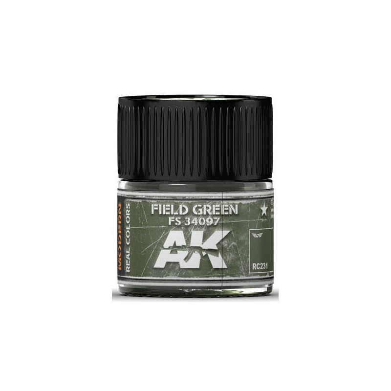 PINTURA REAL COLORS FIELD GREEN FS34097 (10 ml) - AK Interactive RC231 PINTURA REAL COLORS FIELD GREEN FS34097 (10 ml) - AK Interactive RC231