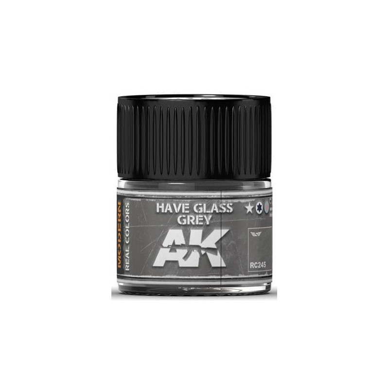 PINTURA REAL COLORS HAVE GLASS GREY (10 ml) - AK Interactive RC245 PINTURA REAL COLORS HAVE GLASS GREY (10 ml) - AK Interactive RC245