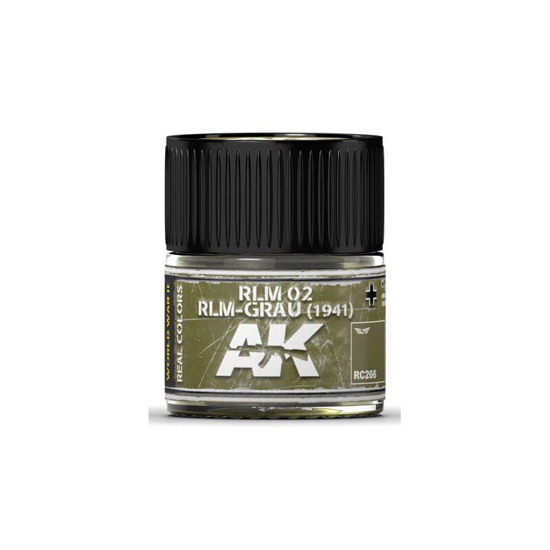 PINTURA REAL COLORS RLM-GRAU RLM02 - 1941 (10 ml) - AK RC266 PINTURA REAL COLORS RLM-GRAU RLM02 - 1941 (10 ml) - AK RC266