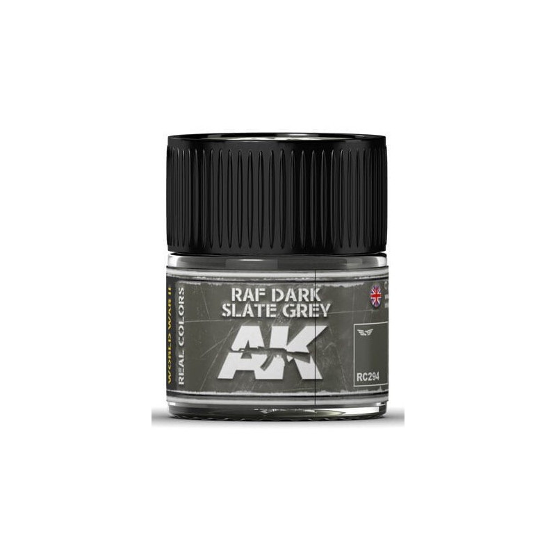 PINTURA REAL COLORS RAF DARK SLATE GREY (10 ml) - AK Interactive RC294 PINTURA REAL COLORS RAF DARK SLATE GREY (10 ml) - AK Interactive RC294