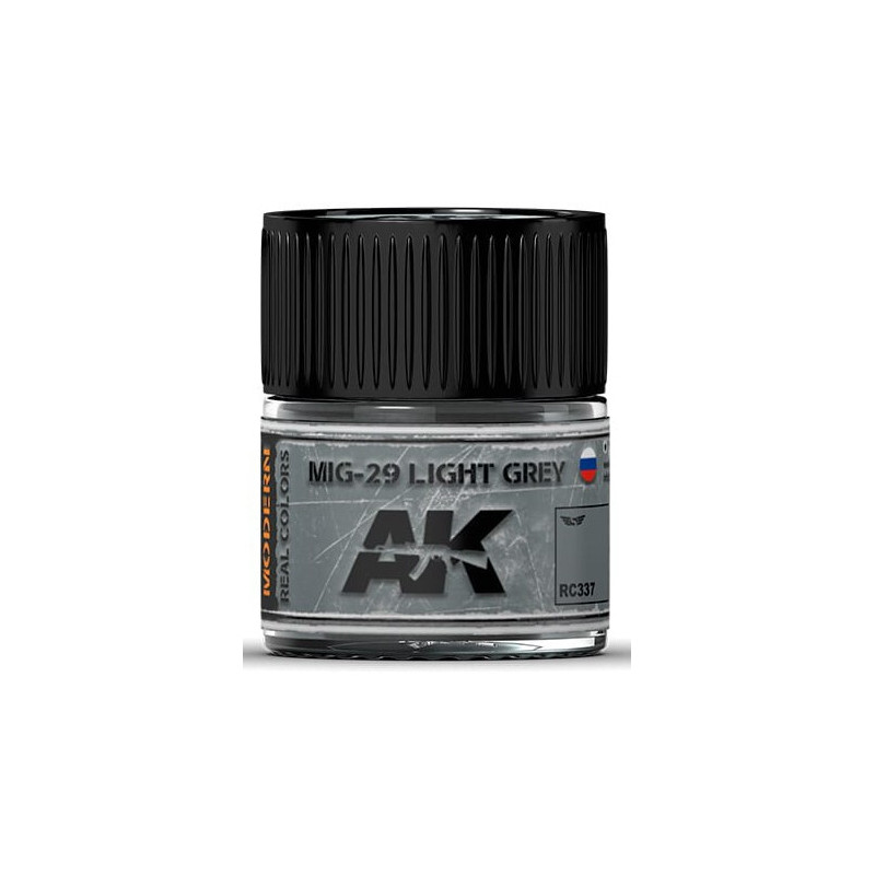 PINTURA REAL COLORS MIG-29 LIGHT GREY (10 ml) - AK Interactive RC337 PINTURA REAL COLORS MIG-29 LIGHT GREY (10 ml) - AK Interactive RC337