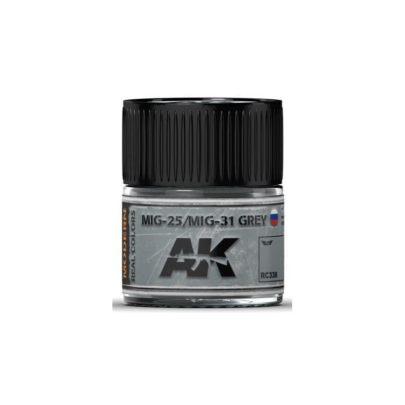PINTURA REAL COLORS MIG-25 / MIG-31 GREY (10 ml) - AK RC336 PINTURA REAL COLORS MIG-25 / MIG-31 GREY (10 ml) - AK RC336