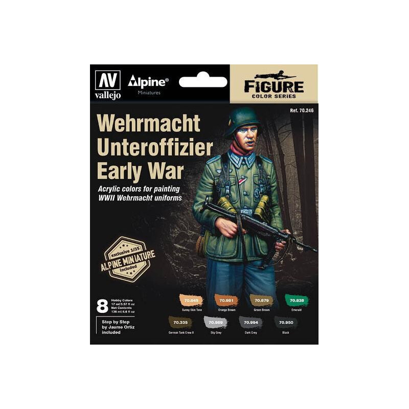 MODEL COLOR SET ALPINE WEHRMACHT UNTEROFFIZIER EARLY - VALLEJO 70246 MODEL COLOR SET ALPINE WEHRMACHT UNTEROFFIZIER EARLY - VALLEJO 70246