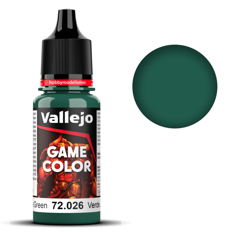 PINTURA ACRILICA VERDE JADE (18 ml)  - Acrilicos Vallejo 72026 PINTURA ACRILICA VERDE JADE (18 ml)  - Acrilicos Vallejo 72026