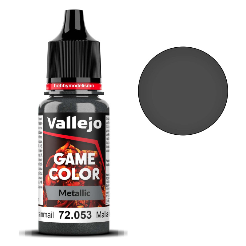 PINTURA ACRILICA MALLA DE ACERO (18 ml) - Acrilicos Vallejo 72053 PINTURA ACRILICA MALLA DE ACERO (18 ml) - Acrilicos Vallejo 72053