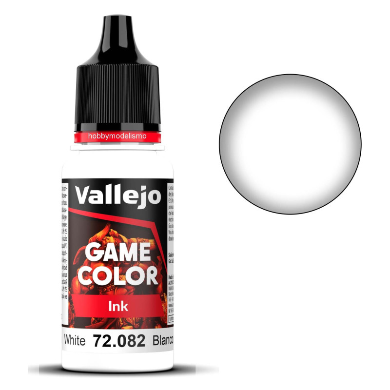 PINTURA ACRILICA TINTA BLANCO (18 ml) - Acrilicos Vallejo 72082 PINTURA ACRILICA TINTA BLANCO (18 ml) - Acrilicos Vallejo 72082