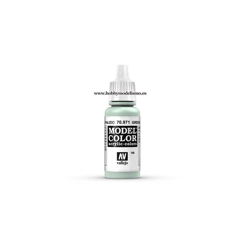 PINTURA ACRILICA VERDE GRIS PALIDO (17 ml) Nº106 VALLEJO MODEL COLOR PINTURA ACRILICA VERDE GRIS PALIDO (17 ml) Nº106 VALLEJO MODEL COLOR