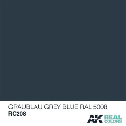 PINTURA REAL COLORS GREY BLUE RAL5008 (10 ml) - AK RC208 PINTURA REAL COLORS GREY BLUE RAL5008 (10 ml) - AK RC208