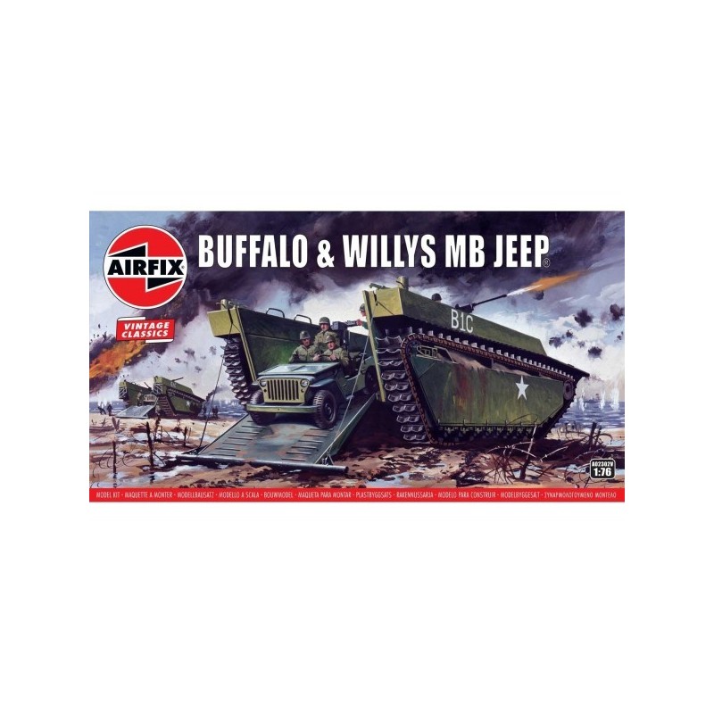VEHICULO ANFIBIO LVT-4 y JEEP Vintage Classics -Escala 1/76- Airfix A02302V VEHICULO ANFIBIO LVT-4 y JEEP Vintage Classics -Escala 1/76- Airfix A02302V