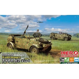 VEHICULO TODOTERRENO Pkw.K1s Type 82 Kubelwagen & MG-34 -Escala 1/35- HeroHobby H35005