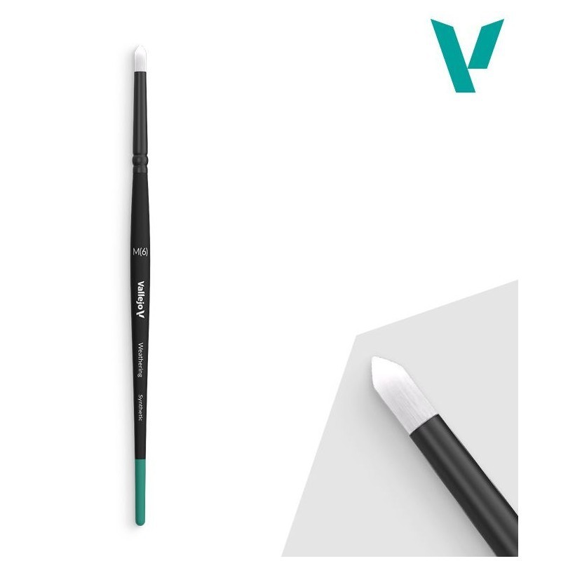 PINCEL REDONDO SINTETICO MEDIANO Weathering - Acrylicos Vallejo B08002 PINCEL REDONDO SINTETICO MEDIANO Weathering - Acrylicos Vallejo B08002