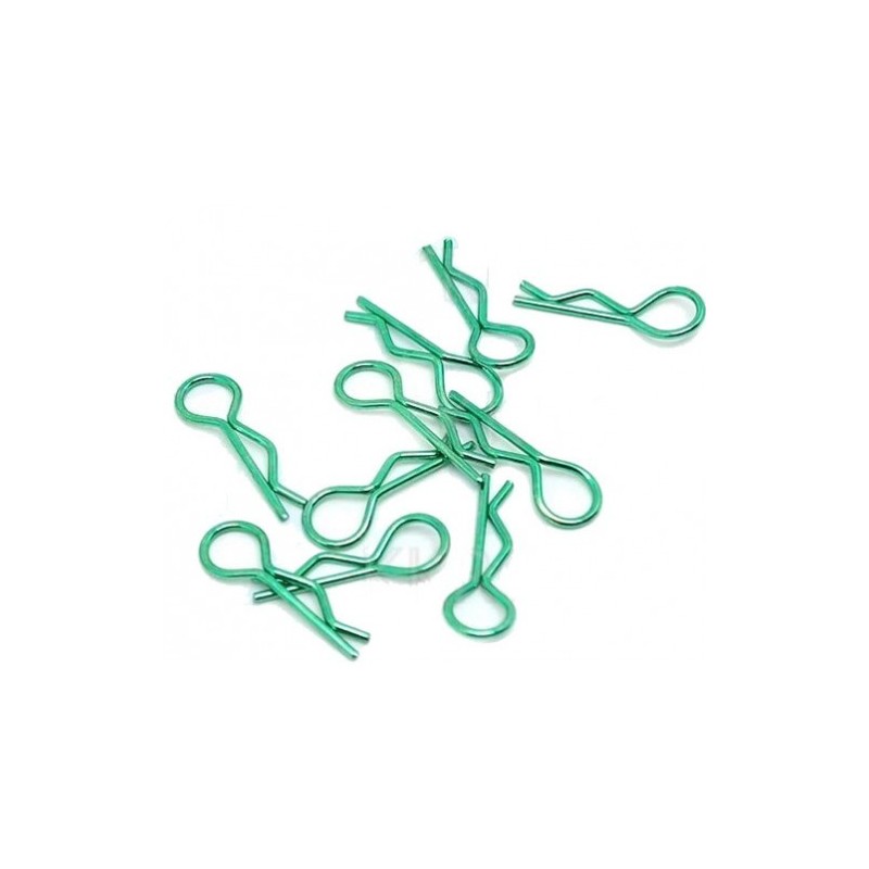 CLIPS CARROCERIA VERDES 1/10 10unidades HMRCP10G CLIPS CARROCERIA VERDES 1/10 10unidades HMRCP10G