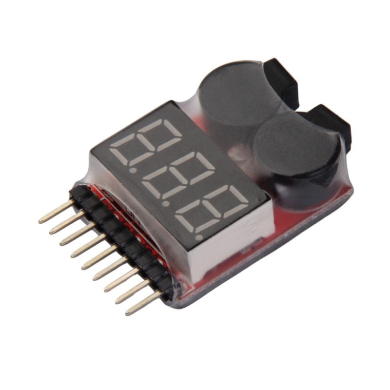 COMPROBADOR DE BATERIAS LIPO 1S-8S CON ALARMA - HMR100 COMPROBADOR DE BATERIAS LIPO 1S-8S CON ALARMA - HMR100