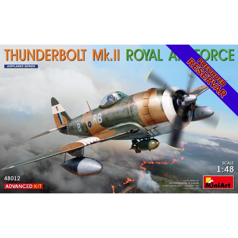 REPUBLIC P-47 THUNDERBOLT Mk-II "Royal Air Force" Advanced Kit -Escala 1/48- MiniArt 48012 REPUBLIC P-47 THUNDERBOLT Mk-II "Royal Air Force" Advanced Kit -Escala 1/48- MiniArt 48012