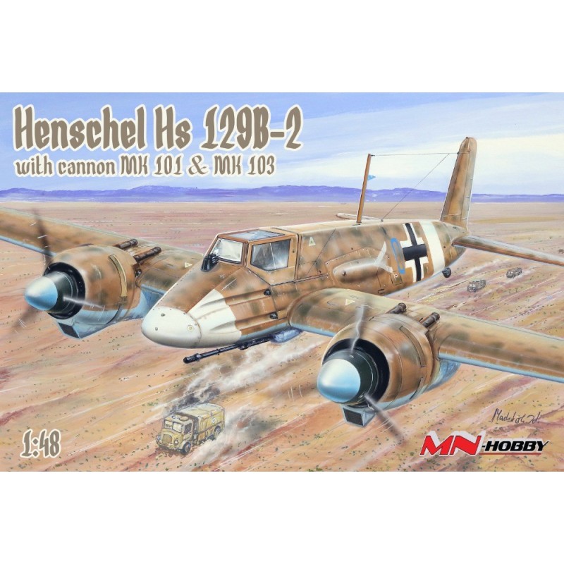 HENSCHEL Hs-129 B-2 & Cañon MK 101 & MK103 -Escala 1/48- MN-Hobby 48MN002 HENSCHEL Hs-129 B-2 & Cañon MK 101 & MK103 -Escala 1/48- MN-Hobby 48MN002
