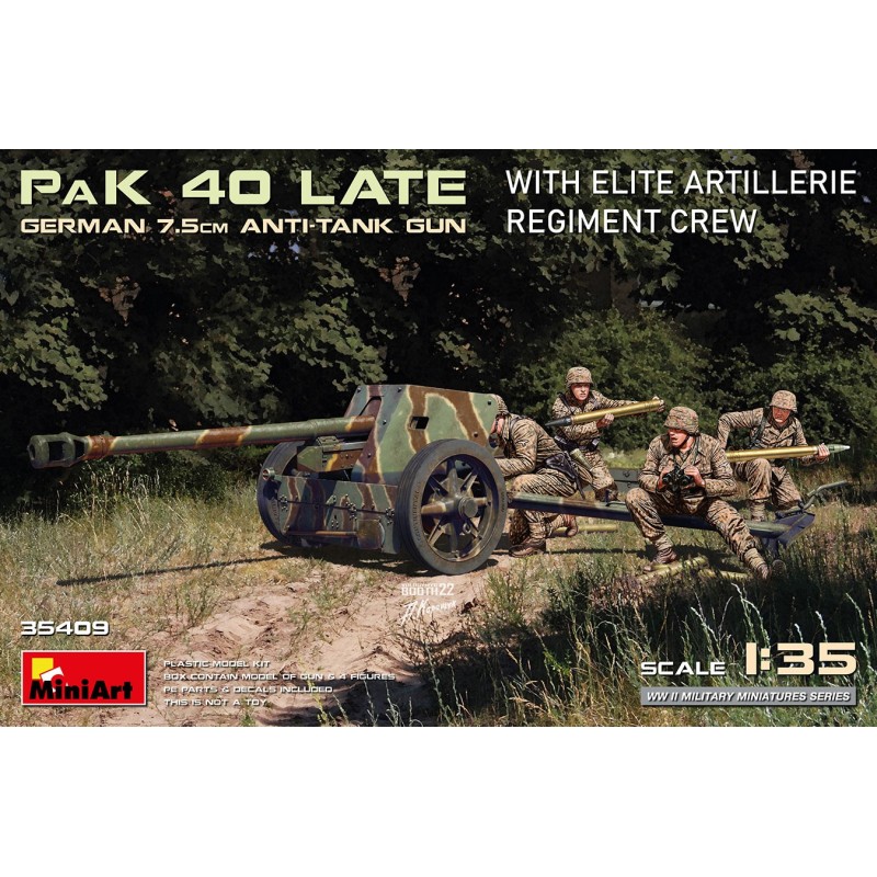 CAÑON ANTICARRRO PAK-40 75 mm y Dotacion -Escala 1/35- MiniArt 35409 CAÑON ANTICARRRO PAK-40 75 mm y Dotacion -Escala 1/35- MiniArt 35409