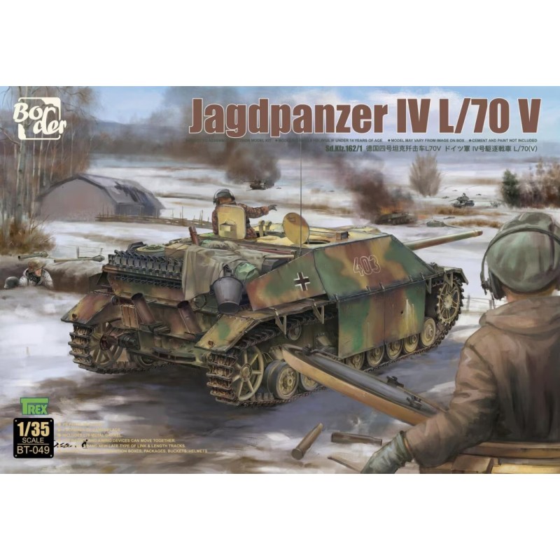 CAZACARROS Sd.Kfz. 172 JAGDPANZER IV L-70 (V) -Escala 1/35- BORDER MODEL BT-049 CAZACARROS Sd.Kfz. 172 JAGDPANZER IV L-70 (V) -Escala 1/35- BORDER MODEL BT-049