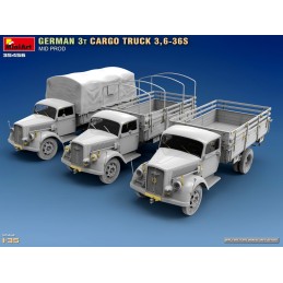 CAMION OPEL BLITZ 3,5t CARGA 3,6-36S Mid Production -Escala 1/35- MiniArt Models 35456