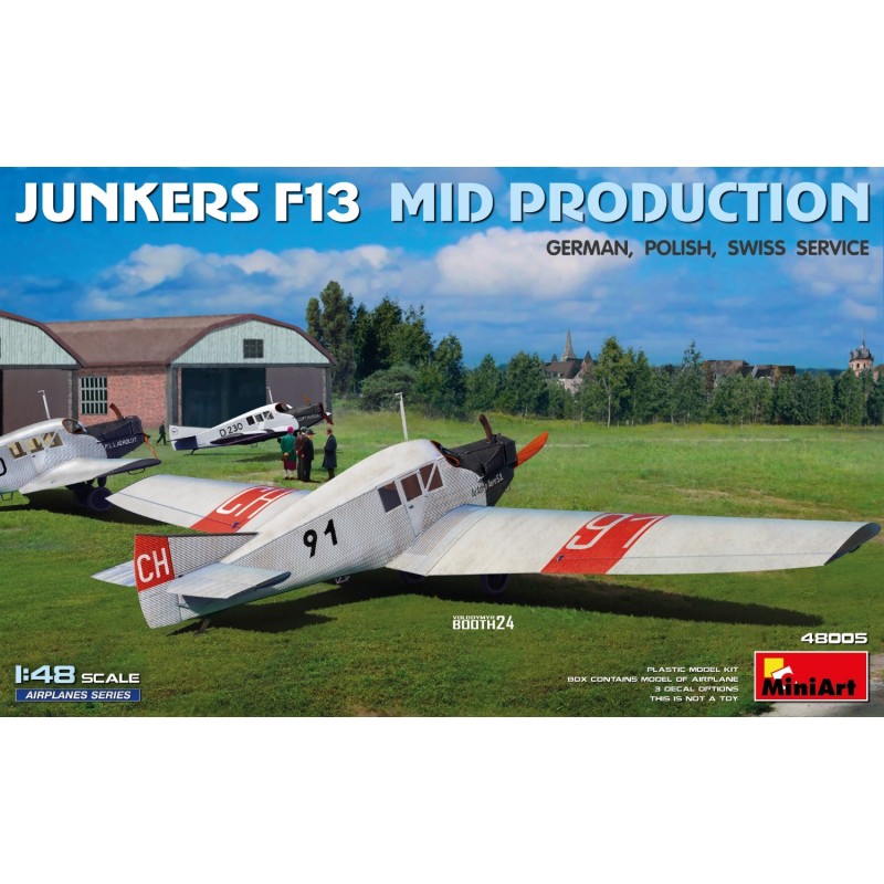 JUNKERS F.13 Mid Prod. (Alemania, Polonia, Suiza) -Escala 1/48- MiniArt 48005